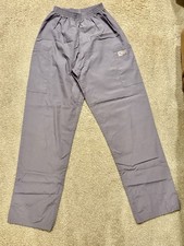 ScrubZone Women s Gray Solid Woven Scrub Pants Size XS Polyester Cotton Blend