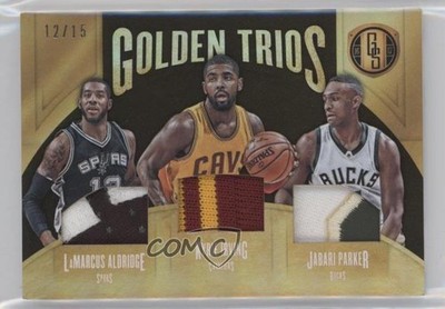 2016 Gold Standard Golden Trios Black 12/15 Jabari Parker LaMarcus Aldridge 7y2
