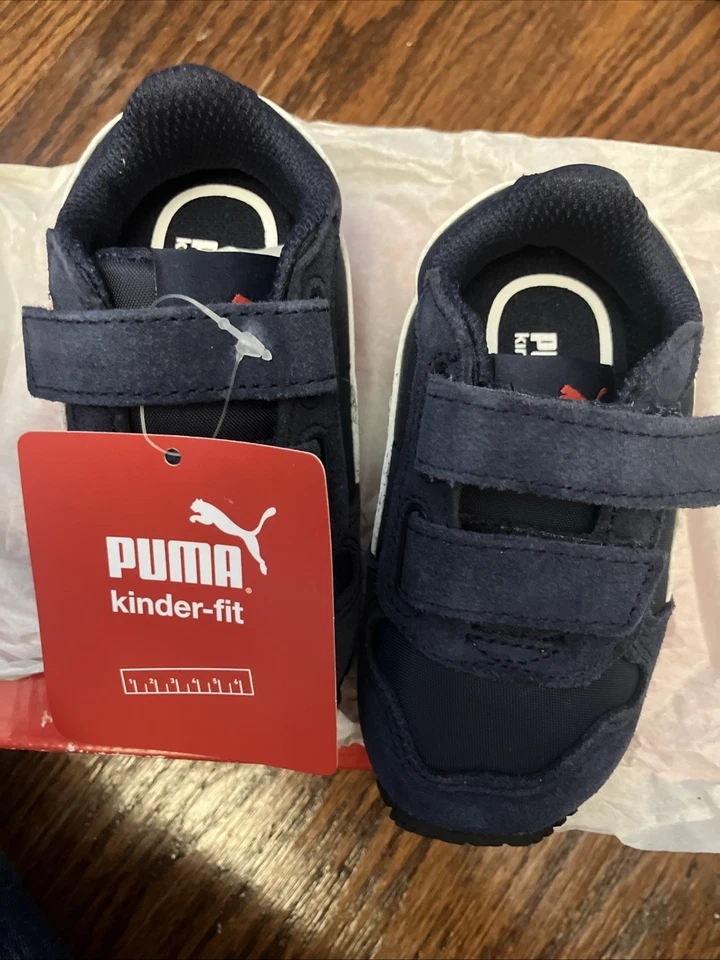 Puma St Runner NL V Inf Baby Sneaker Retro 358773 Peacoat Blue Size 4C Euro 19 - Image 3 of 4