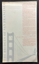 Fred Lyon Bridges of San Francisco 1955 Exhibition Card 