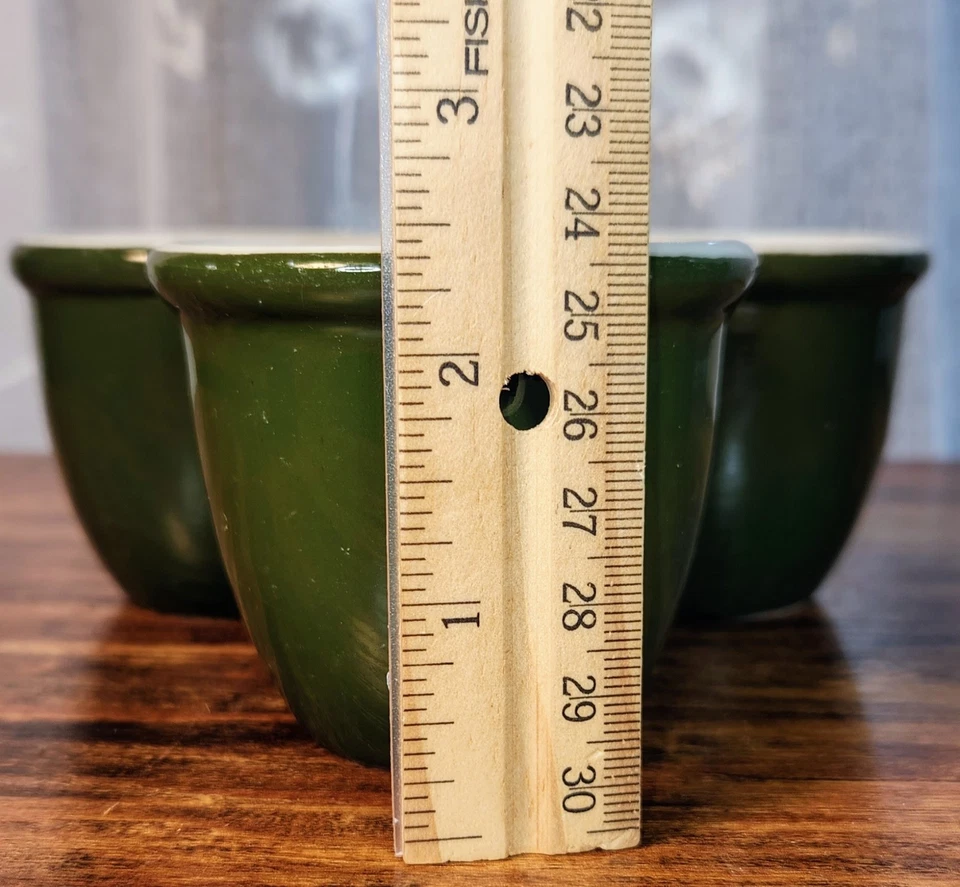 HALL Restaurant Ware - Blanco y Verde - #351 - Ramekin - Huevo Taza - Natillas - 2.5" Foto 2 de 4