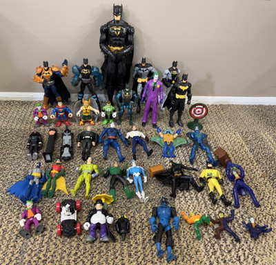 VTG Batman/DC Action Figure Lot of 37 Figures Some Modern Mr. Freeze Robin Gift