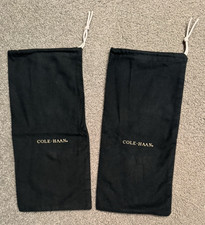 Vintage Cole Haan Cloth Shoe Dust Bags Drawstring Green 14" X 7"