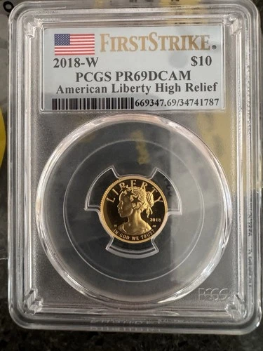 2018 W GOLD $10 LIBERTY HIGH RELIEF 1/10oz PROOF COIN NGC PF 69 ULTRA CAMEO