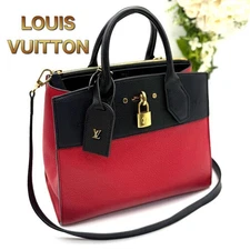 Exceptional beautiful Louis Vuitton City Steamer PM Red Black L97
