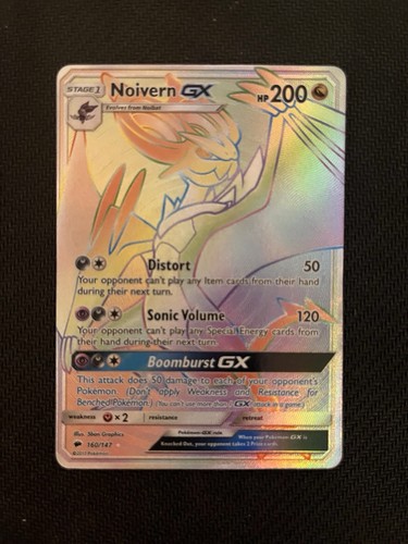 Noivern GX - 160/147 [Burning Shadows] Pokemon TCG - RAINBOW SECRET RARE: LP-NM