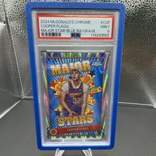 Cooper Flagg 2024 Topps Chrome Major Star Blue RayWave Refractor PSA 9