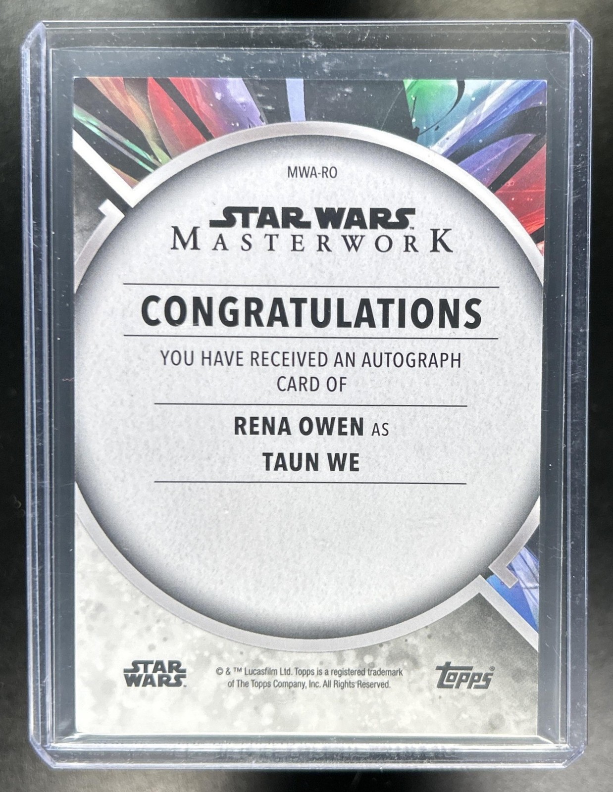 2022 Topps Star Wars Masterwork Rena Owen Auto Autograph Taun We #MWA-RO view 2