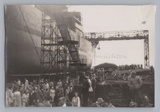 Hamburg Finkenwerder 1952 - Deutsche Werft vmtl. Schiffstaufe - Foto 1950er