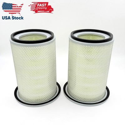 2x Air Filter For ISUZU NRR NPR NPR-HD NQR 4HE1 4.8L GAS 5.7L 6.0L 95-07