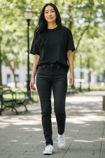 Levi's 721 High Rise Skinny Jeans Womens 31 Waist 31 Length Black Five Pocket