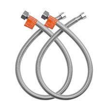 VEVOR Faucet Supply Line Connector 24 in Length 2 PCS Braided Stainless Steel