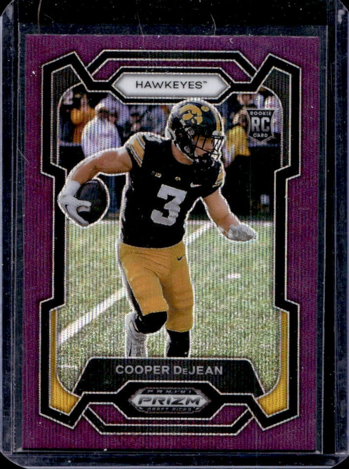 2024 Prizm Draft Picks Cooper Dejean RC Purple Wave #113 Hawkeyes