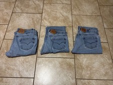 3 - 90’s Vintage 501 Levis made in USA Button Fly Stone Wash 42x30 Men