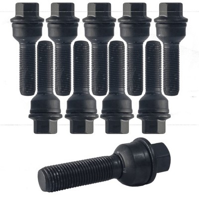 10 Radschrauben Kugelbund 2-teilig R14 M14x1.5 45mm schwarz VW ID. Buzz EB Touar