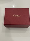 Cartier 2 Scatole per gioielli rossa in cartone con logo dorato.