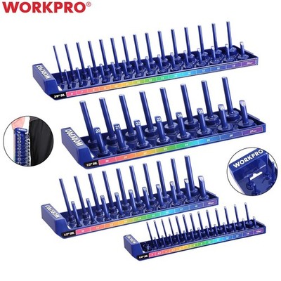 WORKPRO 4-teiliges Steckschlüsselhalter，für 1/4'', 3/8'' und 1/2'' Antrieb
