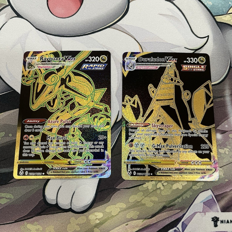 Pokemon ST Rayquaza VMAX & Duraludon VMAX Trainer Gallery Secret TG29/30 TG30/30
