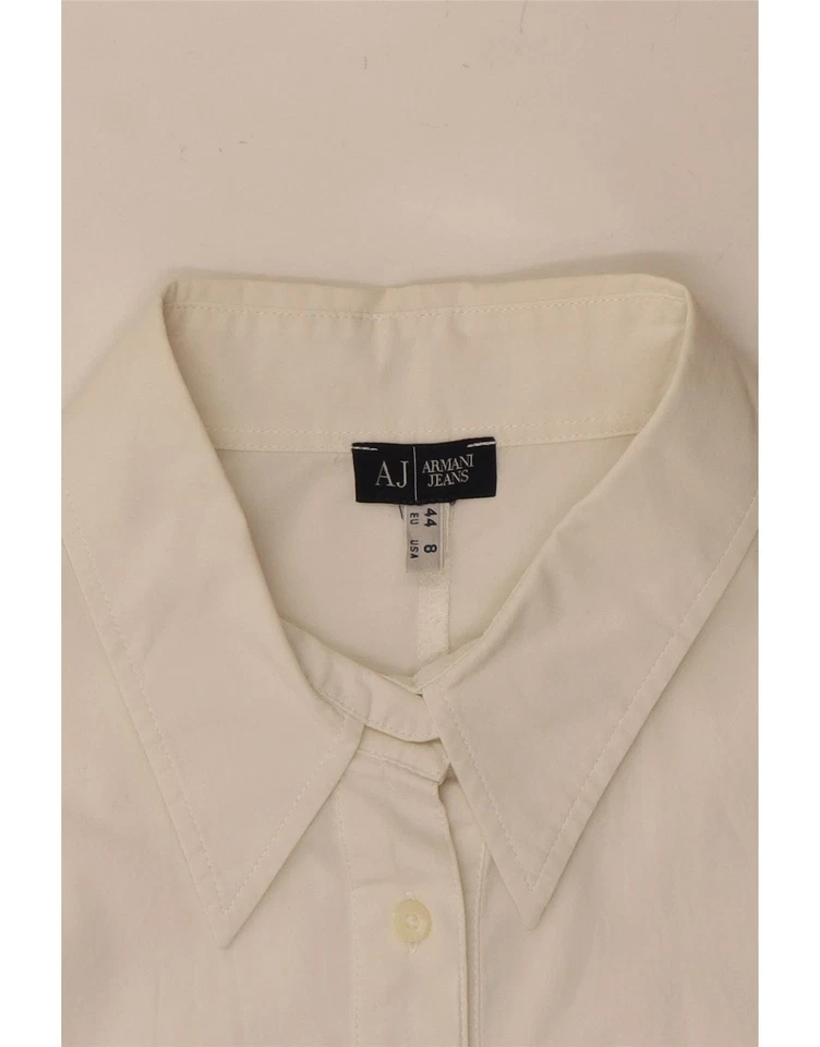 Camisa ARMANI JEANS Mujer US 8 Mediana Blanca Algodón AV07 Foto 3 de 3