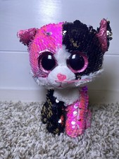 TY BEANIE BOOS FLIPPABLES, OLD STOCK, REVERSIBLE BLING SEQUINS,  MALIBU!