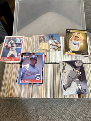 Hundreds of Mixed Baseball Cards in Boxed Container. Whole Box of Cards. 