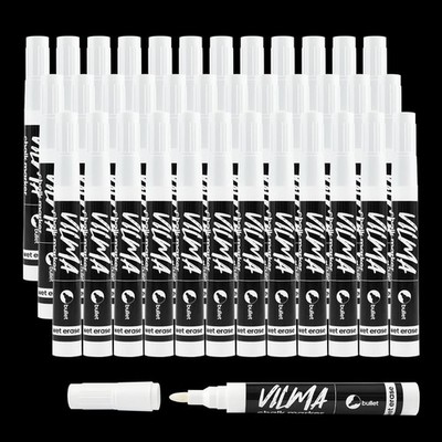 White Liquid Chalk Markers 36 Pack Chalk Pens for Blackboard, Chalkboard,