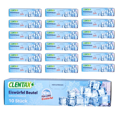 CLENTAX Eiswürfelbeutel 30er Pack á 10 Stk für 7200 Eiswürfel