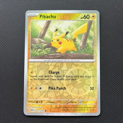 Pokemon Pikachu 151 MEW EN Mini Tins Costco Cosmos Holo #025/165 Near Mint