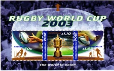 2003 Rugby World Cup  -  MUH Mini Sheet