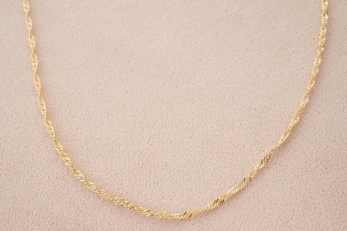 Exquisito collar de cadena de oro amarillo de 10 K de Singapur - Imagen 11 de 12