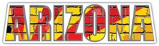 Arizona USA State Flag Slogan Car Bumper Sticker Decal