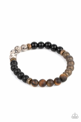 Paparazzi ~ Petrified Powerhouse - Multi Stretch Bracelet ~ OSFA ~Unisex - Picture 4 of 11