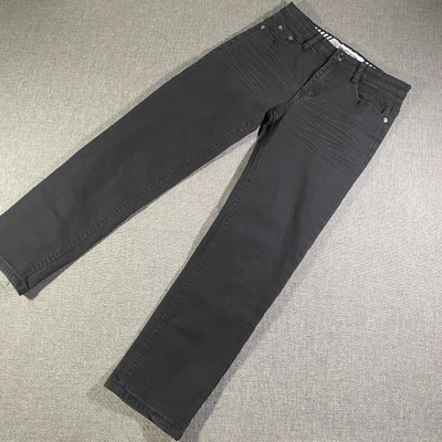 G Star Raw Straight Leg Denim Ankle Jeans Womens Size 12 Black Stretch