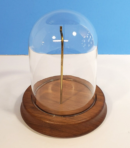 Taschenuhr Display Holz und Glaskuppel Cloche - Bild 5 von 9