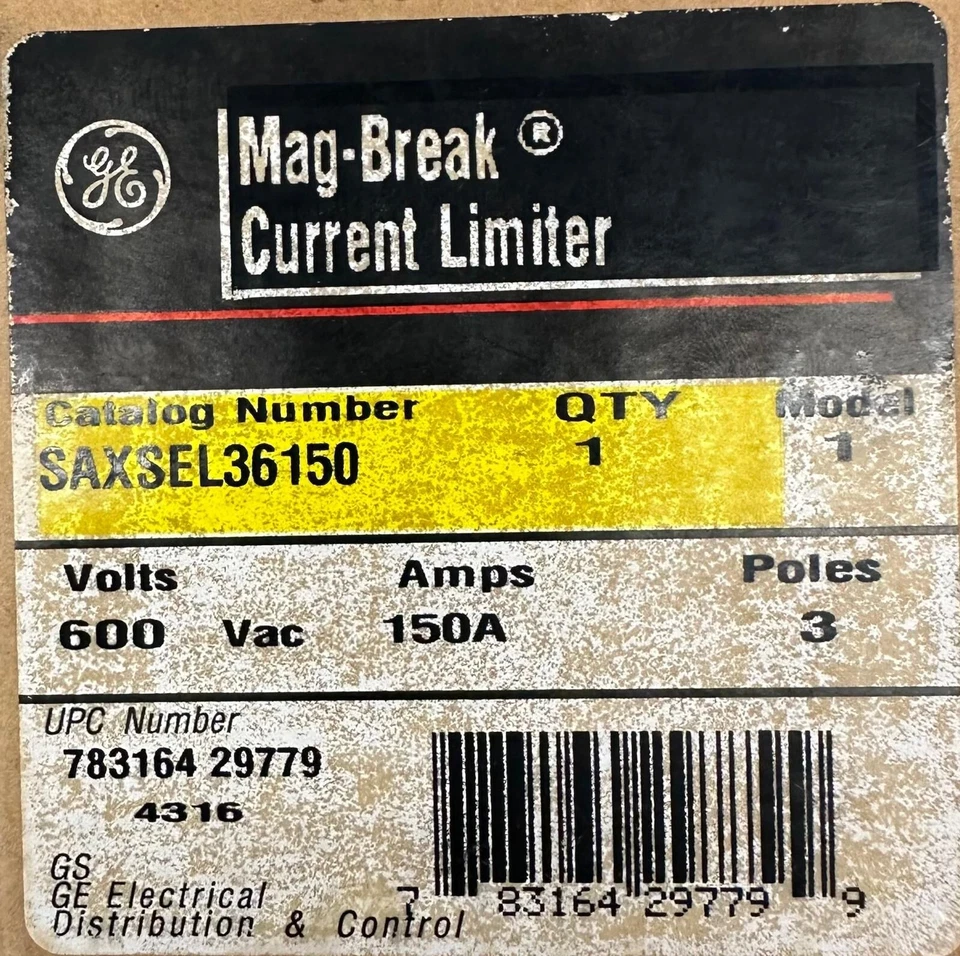 MAG BREAK CURRENT LIMITER SAXSEL36150 NEW - Image 3 of 3