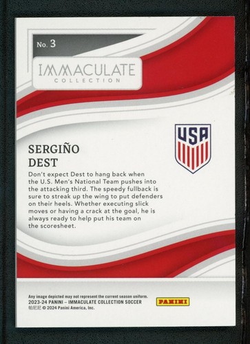 2023-24 SERGINO DEST 31/60 PANINI IMMACULATE COLLECTION - Photo 2/2