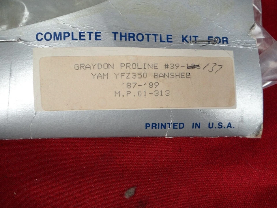 Yamaha / Motion Pro, Throttle Cable, NOS 1987-89 Banshee YFZ350 - Image 2 of 3