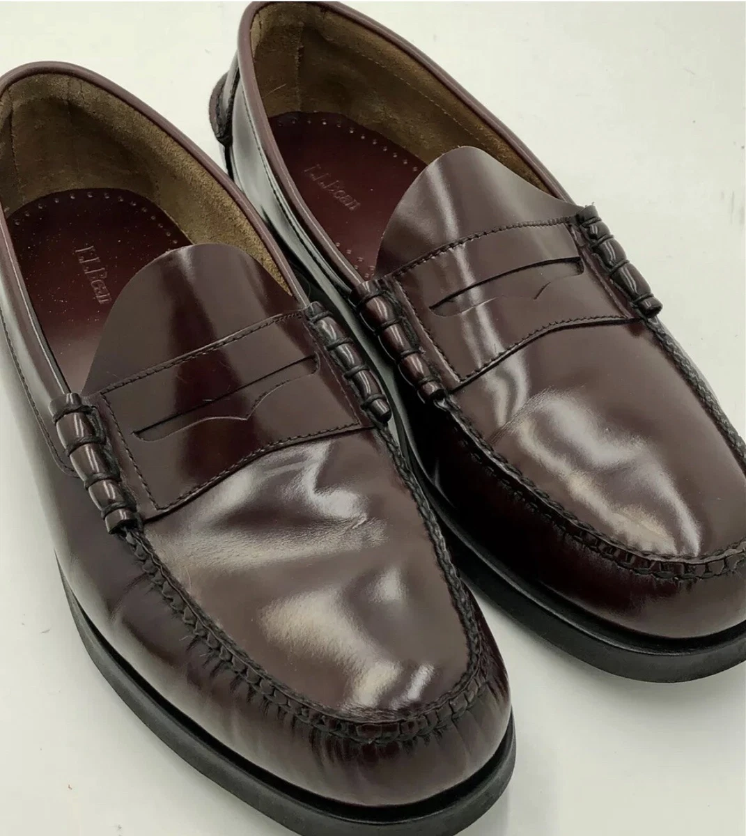 L.L. Bean Penny Loafers Burgundy Slip Loafer Shoes Mens 250943 | eBay