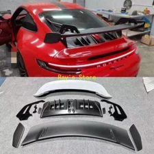Half Matte Carbon Fiber Rear Trunk Spoiler Wing For Porsche 992 Carrera GT3 STY