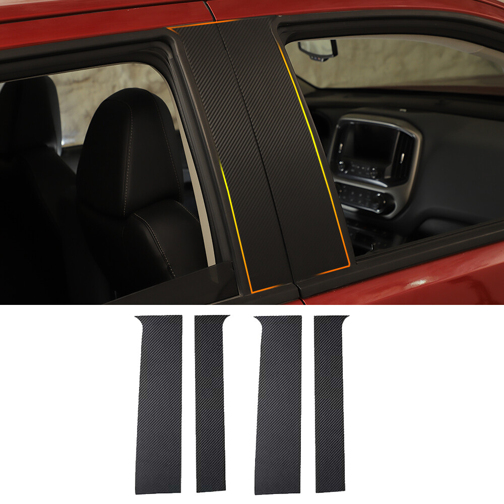 Car Window B Pillar Posts Trim Sticker Decal for Chevy Colorado/GMC CANYON 2015+
