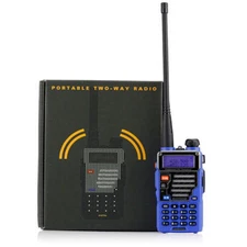 Baofeng UV-5R Plus Qualette Blue Dual-Band VHF UHF Ham Two-way Radio Transceiver