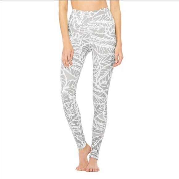 ALO High Waisted Airbrush Leggings Palm Leaf XS