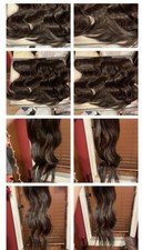 Hair Extensions 10-12   New Dark Brunette Silky Wavy High Quality