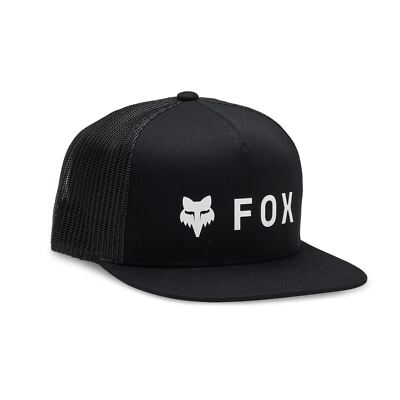 Fox Racing Herren Snapback Flat Peak Trucker Cap ~ Absolute Mesh schwarz