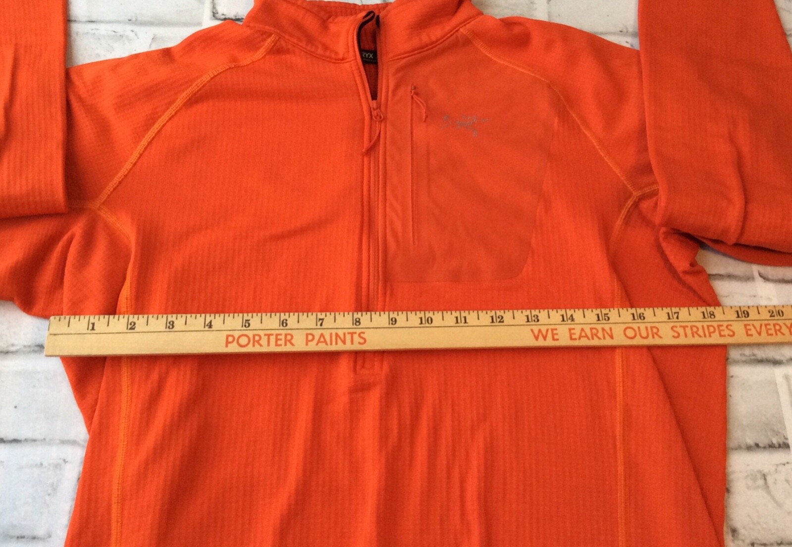 ARC'TERYX Arcteryx Apache AR 1 2 Zip Giacca Uomo L Arancione Bruciato Pile Maglione Polartec