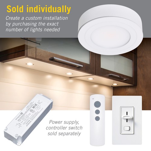 PureVue White Under Cabinet LED Puck Light - Picture 5 of 6