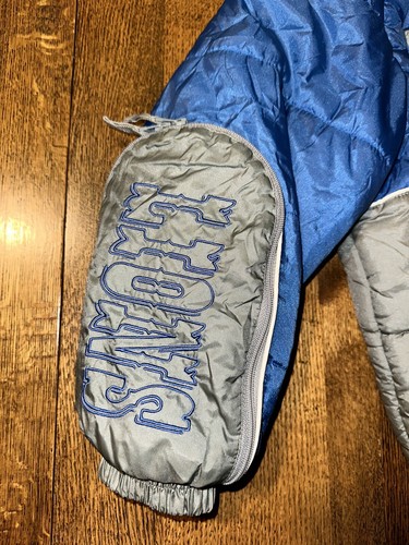 Vtg Y2K Detroit Lions Reebok Puffer Coat Jacket Kids Large 90s Embroidered NFL - Picture 6 of 21