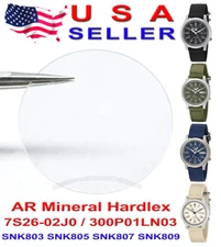 Mineral AR Crystal Glass for Seiko 5 7S26-02J0 SNK803 SNK805 SNK807 SNK809 More
