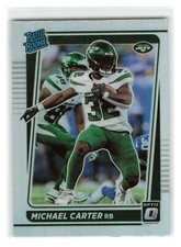 2021 Donruss Optic Michael Carter Rated Rookie Silver HOLO #235 Jets