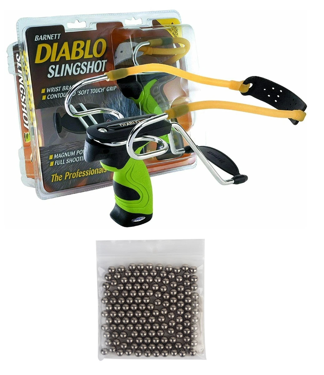 NEW BARNETT DIABLO HIGH POWER SLINGSHOT CATAPULT WITH 8MM 5 16